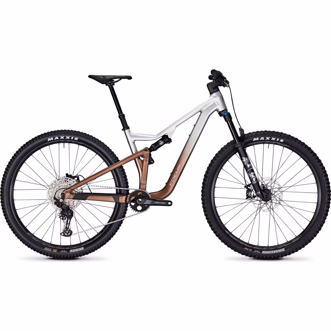 Bicicleta Full Suspension Focus Thron 6.9 29 Nepal Silver Platinum