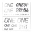 Set stickere ghidon OneUp Components Decal Kit SILVER