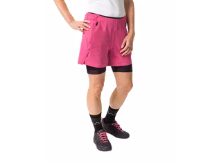 Pantaloni scurti dama pentru bicicleta Vaude Altissimi lychee