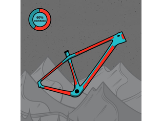 Folie Protectie Bicicleta RideWrap Covered Protection Hardtail MTB Frame Kit 60%