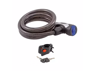 Antifurt Bicicleta Cablu Wag Spiral 15mm Negru Cheie